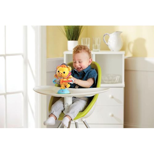 브이텍 VTech Twist and Spin Lion, Baby Music Toy for Sensory Play, Educational Toys for Kids, Baby Interactive Toy with Lights and Songs, Musical Toy with Suction Cup, Suitable for Boys a