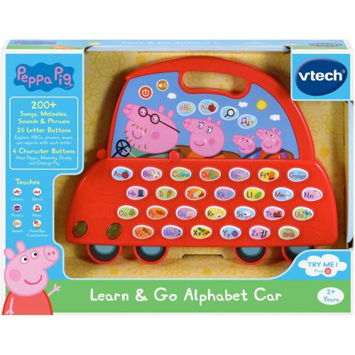 브이텍 VTech Peppa Pig Learn and Go Alphabet Car, Red