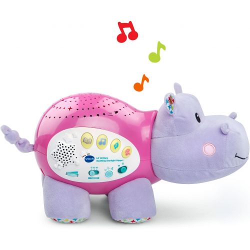브이텍 VTech Baby Lil Critters Soothing Starlight Hippo, Pink (Amazon Exclusive)
