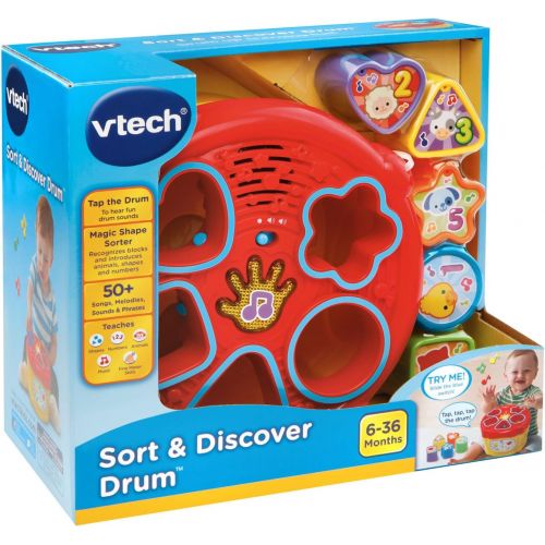 브이텍 VTech Sort and Discover Drum, Yellow