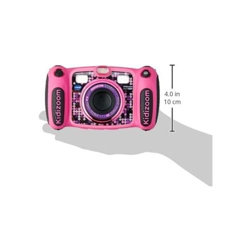 브이텍 VTech Kidizoom Duo 5.0 Deluxe Digital Selfie Camera with MP3 Player and Headphones, Pink