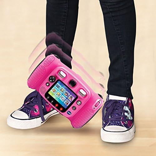 브이텍 VTech Kidizoom Duo 5.0 Deluxe Digital Selfie Camera with MP3 Player and Headphones, Pink