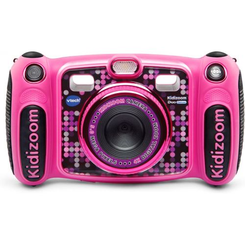 브이텍 VTech Kidizoom Duo 5.0 Deluxe Digital Selfie Camera with MP3 Player and Headphones, Pink