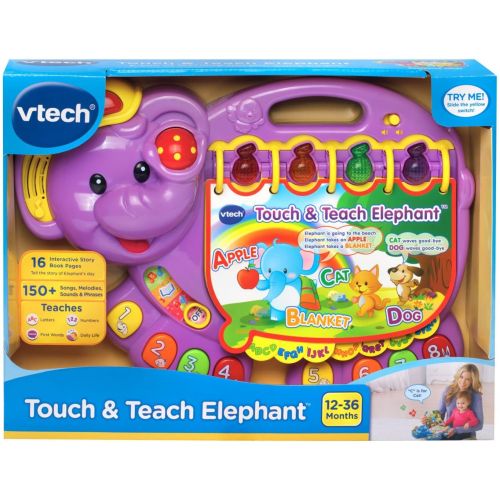 브이텍 VTech Touch and Teach Elephant, Purple (Amazon Exclusive)