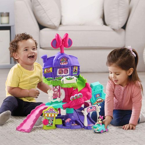 브이텍 VTech Go! Go! Smart Wheels Disney Minnie Mouse Around Town Playset,Pink