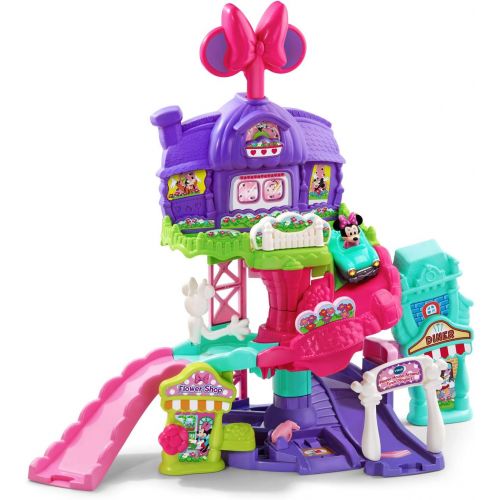 브이텍 VTech Go! Go! Smart Wheels Disney Minnie Mouse Around Town Playset,Pink