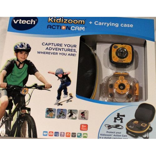 브이텍 VTech Kidizoom Action Cam with Case, Mounts and Accessories, Yellow/Black