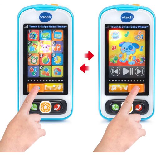 브이텍 [아마존베스트]VTech Touch and Swipe Baby Phone, Blue