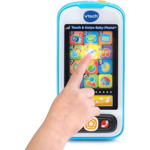 브이텍 [아마존베스트]VTech Touch and Swipe Baby Phone, Blue