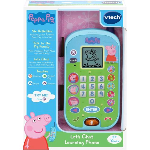 브이텍 [아마존베스트]VTech Peppa Pig Lets Chat Learning Phone