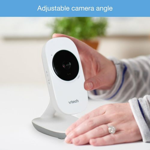 브이텍 VTech VM3252-2 2.8” Digital Video Baby Monitor with 2 Cameras and Automatic Night Vision, White