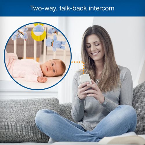 브이텍 VTech DM271-102 Audio Baby Monitor with Glow-on-Ceiling Night Light, Open or Closed...