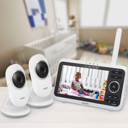 브이텍 VTech Video Baby Monitor with 2 Cameras, SM8252-2