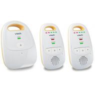 VTech DM111-2 Audio Baby Monitor with up to 1,000 ft of Range, 5-Level Sound Indicator, Digitized Transmission & Belt Clip with Two Parent Units