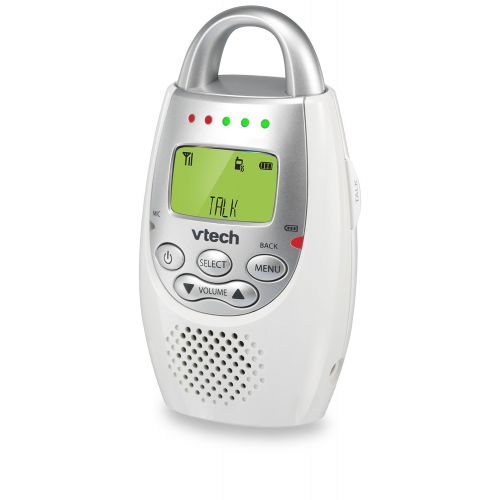 브이텍 VTech DM221-2 Audio Baby Monitor with up to 1,000 ft of Range, Vibrating Sound-Alert, Talk Back Intercom, Night Light Loop & Two Parent Units