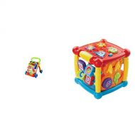 VTech Sit-to-Stand Learning Walker (Frustration Free Packaging) with VTech Busy Learners Activity Cube Bundle