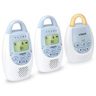 VTech BA72212BL Blue Audio Baby Monitor with up to 1,000 ft of Range, Vibrating Sound-Alert, Talk Back Intercom & Night Light Loop with 2 Parent Units
