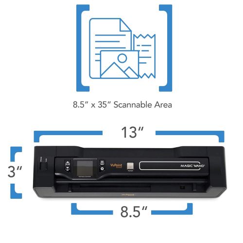  VuPoint Solutions Vupoint ST470 Magic Wand Portable Scanner with Auto-Feed Docking Station, Bundle