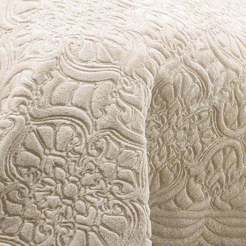  Vue Signature Plush Decor Charlotte Faux Fur Coverlet Collection