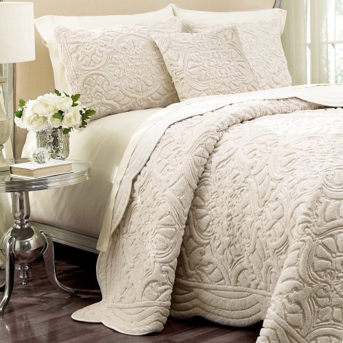  Vue Signature Plush Decor Charlotte Faux Fur Coverlet Collection