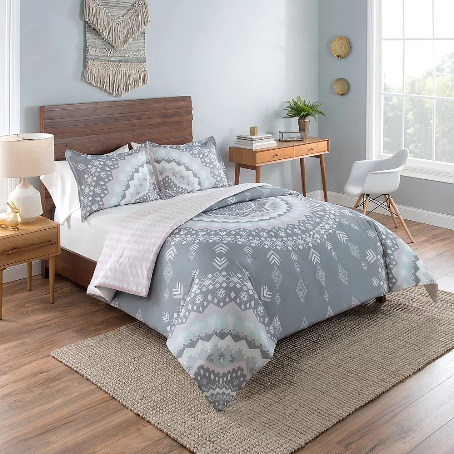  Vue Mira Reversible Comforter Set in Grey