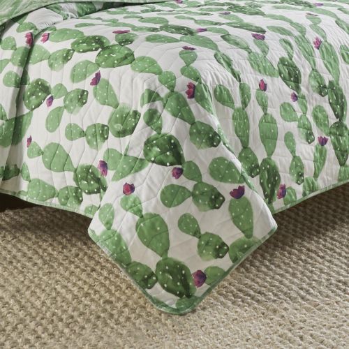  Vue Llama Drama 3-Piece Reversible Quilt Set, King, Coral