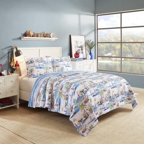  Vue 16215BEDDFQMUL Mila 90-inch by 90-inch 3-Piece Reversible FullQueen Quilt Set, Multi