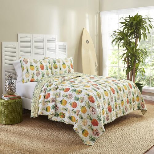  Vue 16215BEDDFQMUL Mila 90-inch by 90-inch 3-Piece Reversible FullQueen Quilt Set, Multi