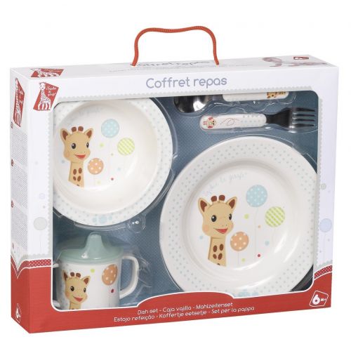  Vulli 470007 Geschirrset mit Sophie der Giraffe/Ballon-Design, Melamin