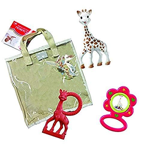  Vulli Sophie la Giraffe Cotton Gift Bag, Assorted Colors