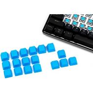 VULTURE Rubber Keycaps Cherry MX Double Shot Backlit 18 Keycap Set Compatible for Gaming Mechanical Keyboard OEM Profile Doubleshot Rubberized Diamond Textured Tactile Grip with Ke