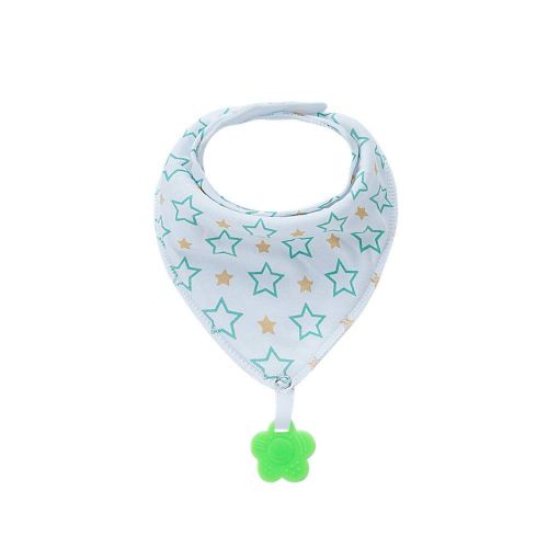  Baby Bandana Drool Bibs 3-Pack and Teething Toys 3-Pack Made with 100% Organic Cotton, Super Absorbent and Soft Unisex (Vuminbox) (White)