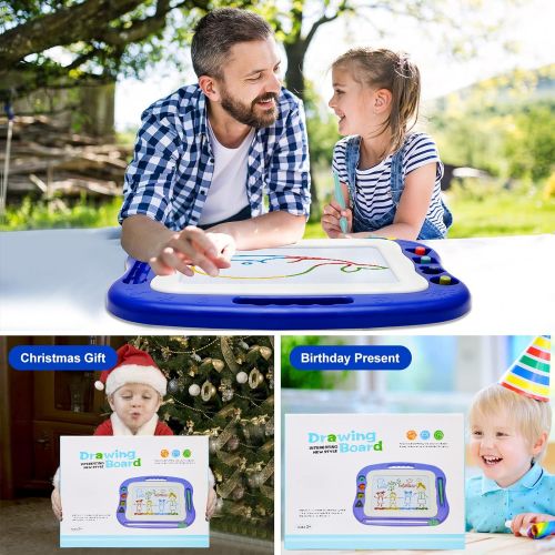  [아마존베스트]vusum Magnetic Drawing Board,Large Doodle Board Toddler Toys for Girls Boys 3 4 5 6 7 Year Old Kids Gift Etch A Colorful Sketch Magnet Erasable Pad