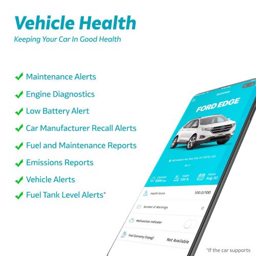  GPS Tracker Vyncs No Monthly Fee OBD, Real Time 3G Car GPS Tracking Trips Free 1 Year Data Plan Teen Unsafe Driving Alert Engine Data Fleet Monitoring Fuel Report Optional Roadside