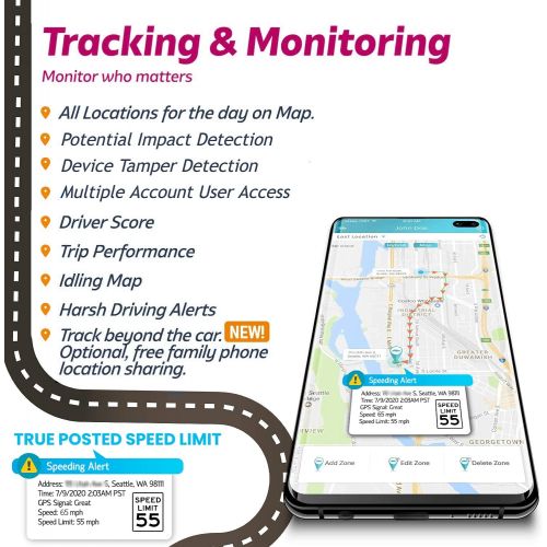  GPS Tracker VyncsPro 4G No Monthly Fee OBD Car Tracker Real Time GPS 1 Year Data Plan Included 60 Seconds GPS, Live Map, Teen Unsafe Driving Alert, Car Health, Recall, Fuel Report