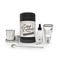 W&P DV-CANTEEN Cocktail Canteen, Travel Cocktail Kit, w/ Cocktail Shaker, Jigger, Bar Spoon, Funnel, Peeler/Zester, & Glass Dropper Bottle, TSA Approved, On the Go Carry On, Stainl