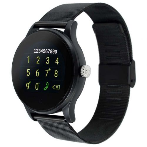  Bluetooth Smart Watch with Heart Rate Monitor Remote Camera K88H Round Smartphone watch for Android and IOS Apple Phone by W&S (BLACK)