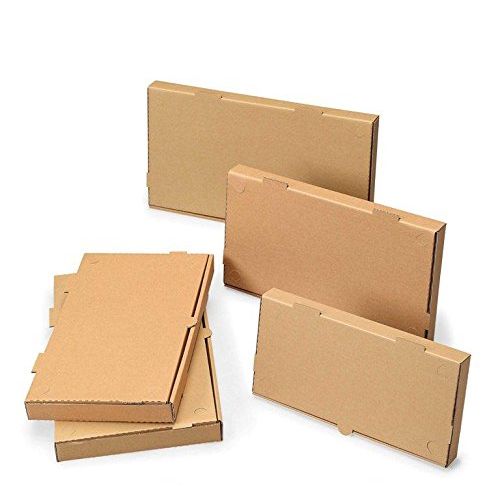  W PACKAGING WPFB18X10K 18x10x1.5 Plain Kraft/Kraft Flatbread Pizza Box, B-Flute (Pack of 50)