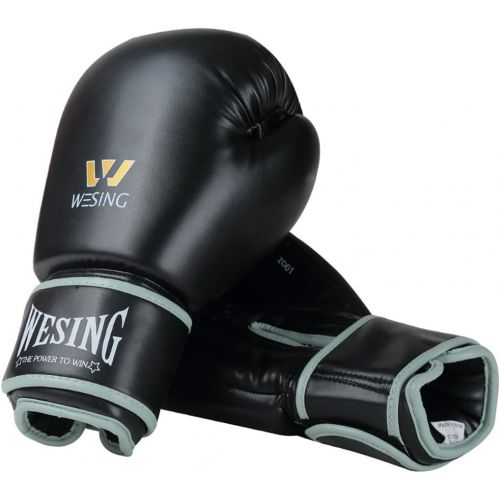  W WESING Wesing Boxing Gloves for Men and Women Muay Thai Gel Kickboxing Sparring Training Gloves