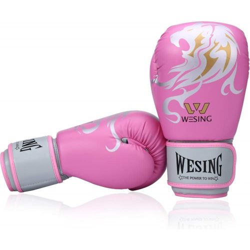  W WESING Wesing Pro Grade Boxing Gloves for Women and Men, Kickboxing Bagwork Gel Sparring Training Gloves Muay Thai Style Punching Bag Mitts