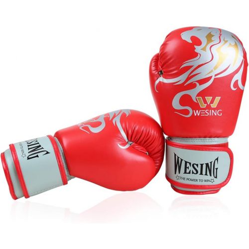  W WESING Wesing Pro Grade Boxing Gloves for Women and Men, Kickboxing Bagwork Gel Sparring Training Gloves Muay Thai Style Punching Bag Mitts