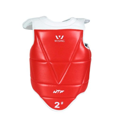  W WESING Wesing WTF Approved Taekwondo Chest Protector Taekwondo Solid Reversible Chest Guard Body Protector