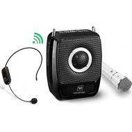 W WINBRIDGE S92 Pro Portable PA System -25W Bluetooth Speaker with Dual Wireless Microphones, Wireless Voice Amplifier with Headset Mic and Handheld Mic for Presentations, Teaching, Karaoke