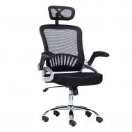 W chair Wwh Ergonomic Office Chair, Breathable Mesh, Lifting Swivel Chair Thick and Comfortable Cushion, Modern Simplicity Up and Down Rotation Strong Adjustment Armrest 360 Deg Bearing Ca