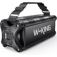 W-KING Bluetooth Speaker, 90W Peak 50W RMS IPX6 Waterproof Loud Speakers Bluetooth Wireless, Large Outdoor Portable Bluetooth Speakers Subwoofer Deep Bass/Bluetooth 5.0/Power Bank/40H Play/TF/AUX/NFC