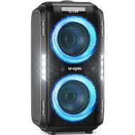 W-KING 250W PEAK Large Bluetooth Speaker Loudest/Massive 120dB/12 Custom Bass, V5.3 Big Party Boombox Portable Speaker Wireless Loud, Extra Deep Bass/6.5'' Subwoofer, IPX5/LED/MIC&Guitar in/USB/TF/AUX