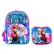 W. Disney Disney Frozen School Backpack Book Bag with Matching Lunch Box Everyday Bag Travel Bag (Large 16)