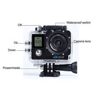 W.BoBo 4K Sport Action Camera Waterproof Dual Display Ultra HD WiFi Camera with Remote Wide Angle View,100 Foot Underwater and Mounting Accessory Kit with Diving/Cycling/Mountaineering/Sw