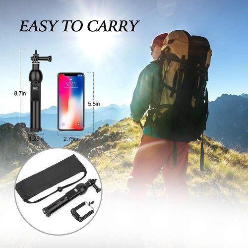  [아마존 핫딜] [아마존핫딜]WAAO Selfie Stick, All in one Portable 45 Inch Aluminum Alloy Phone Tripod with Wireless Remote Shutter for iPhone 11 pro Xs Max Xr X 8 7 6 Plus, Android Samsung Galaxy S9 Note8 Huawei,