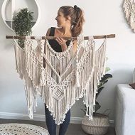 Brand: ZNKZJ ZNKZJ Macrame Wall Hanging Tapestry Boho Chic Wall Decoration Handmade Woven Natural Cotton Rope Tapestry Elegant Tassel Fringe Home Decoration, 100x100cm